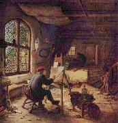 Adriaen van ostade The painter in his workshop oil on canvas